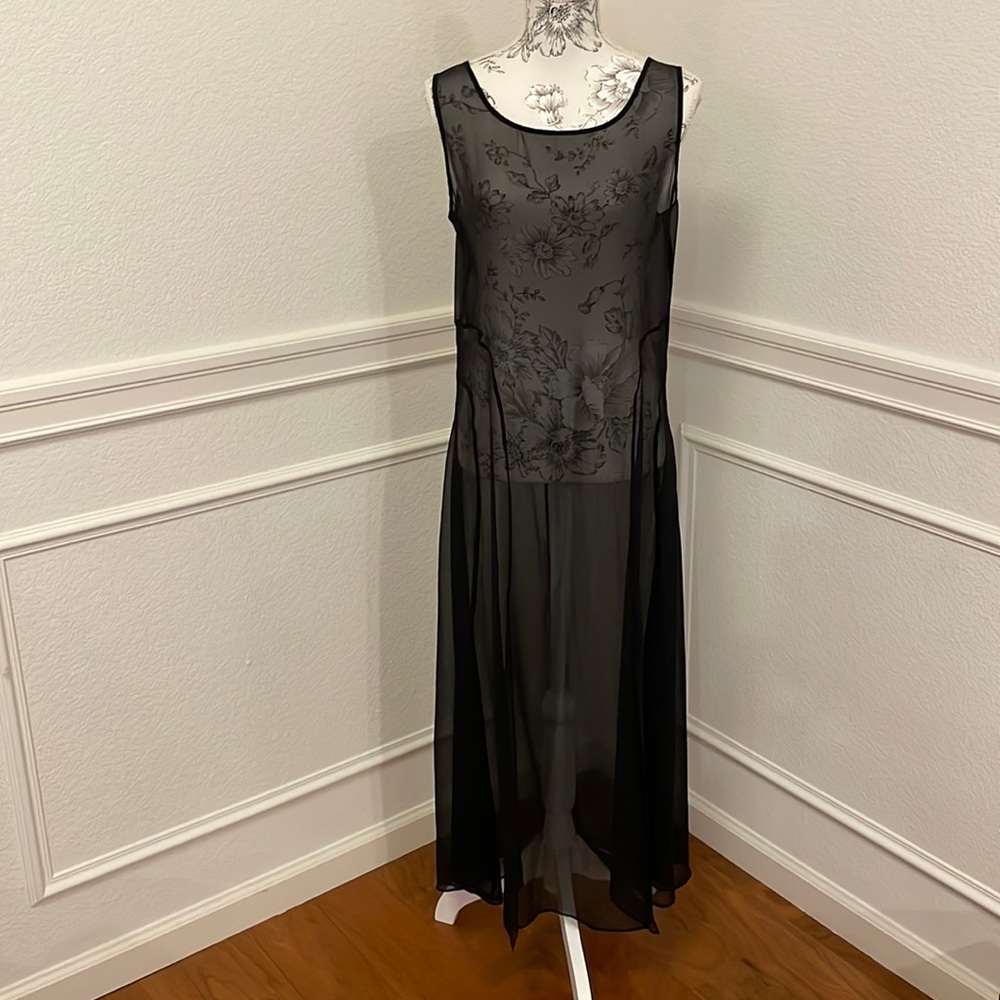 KNT sheer black dress